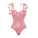 Glow-In-The-Dark One-Piece Swimsuit With Bow Accent – Sexy Contoured Fit For Women (S/M/L/Xl, Nylon-Spandex Blend, Non-Wired)_ecoleips.com