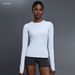 Autumn Long Sleeved Yoga Wear, Outdoor Running Fitness Wear, Top With Invisible Pockets, Sports T Shirt, Women's D25149_ecoleips.com