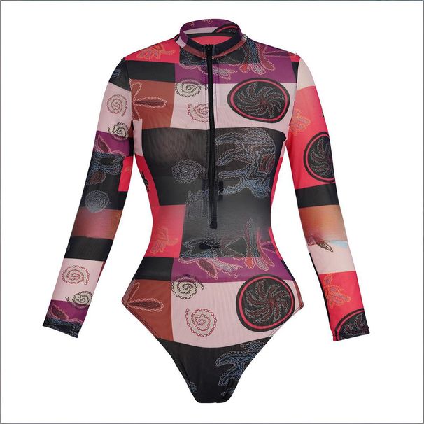 Women's Clothing Women's Long Sleeved One Piece Swimsuit Style Sun Protection Long Pants Kupalnik Modest Coverage, Beach & Pool Ready_ecoleips.com