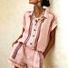 Summer Women's Clothing Set American Style Color Block Short Sleeve Collared Shirt And Shorts_ecoleips.com