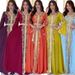 Women's Clothing Gurban Arab Dubai Embroidery Applique Dress Muslim Party Dinner Robe_ecoleips.com