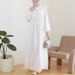 Spring And Summer Abaya Muslim Women's Robe Fashion Loose Casual Solid Color Dress_ecoleips.com