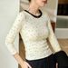 2025 #High Quality Products # Cute And Playful Polka Dot T-Shirt Women With Long Sleeves For Autumn 2025, New Color Blocking_ecoleips.com