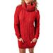 Aria Basics Aria Basics 2024 Cross-Border Autumn/Winter New European And American Style High-Neck Round-Neck Knitted Dress Sweater_ecoleips.com