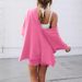 European And American Women's Clothing 2024 Summer New Style Casual Short-sleeve Deep V-neck Two-piece Set With_ecoleips.com