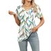 Aria Basics Aria Basics European And American Cross-border Foreign Trade Women's Clothing 2025 Spring-summer New V-neck Short-sleeve_ecoleips.com