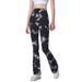 Women's Clothing Peach Flared Pants Women's Yoga High Waist Hip Lifting Tights Wide Leg Fitness Pants Quick-drying Running Sports_ecoleips.com