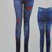 Women's Clothing Running Around The World Leggings, Going To The Market, Temple Fairs, Spring And Autumn Denim Leggings_ecoleips.com