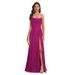 Women's Clothing Long Satin Bridesmaid Dresses Women Spaghetti Strap Ball Gown With Twill Banquet Evening Dresses_ecoleips.com