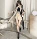 Elegant Long Trench Coat For Women - Autumn Fashion Outerwear With Belt & Epaulettes, Slim Fit Office Coat (Khaki, Plus Size Available)_ecoleips.com