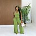 Women's Summer Halter Neck Set Solid Color Casual Street Style Wide Leg Pants With Pockets High Waist For E-commerce European_ecoleips.com