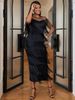 K Lace Panel Fringed High-Waisted Plus-Size Fitted Casual Bodysuit Dress For Women_ecoleips.com