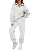 2023 New Cross-Border Best-Selling Women's Solid Color No-Pocket Sweatshirt Pants Set For Europe And America_ecoleips.com