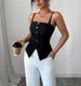 Sexy Style Spaghetti Strap Tank Top, Slim Fit Sweetheart Neck Cami For Summer_ecoleips.com