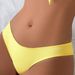 Women's Clothing Adjustable Bow Knot Solid Color Bikini Swimwear With Shoulder Strap Sexy Vacation Polyester_ecoleips.com