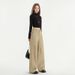 American Patchwork Design Jeans For Women's Spring New Style Khaki Loose Wide Straight Leg Pants_ecoleips.com