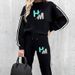 Men's & Women's Casual Letter Print Sweatshirt Set - Long Sleeve Pullover Hoodie & Joggers - Soft Polyester Comfort Fit (White/Black, S-Xxl)_ecoleips.com