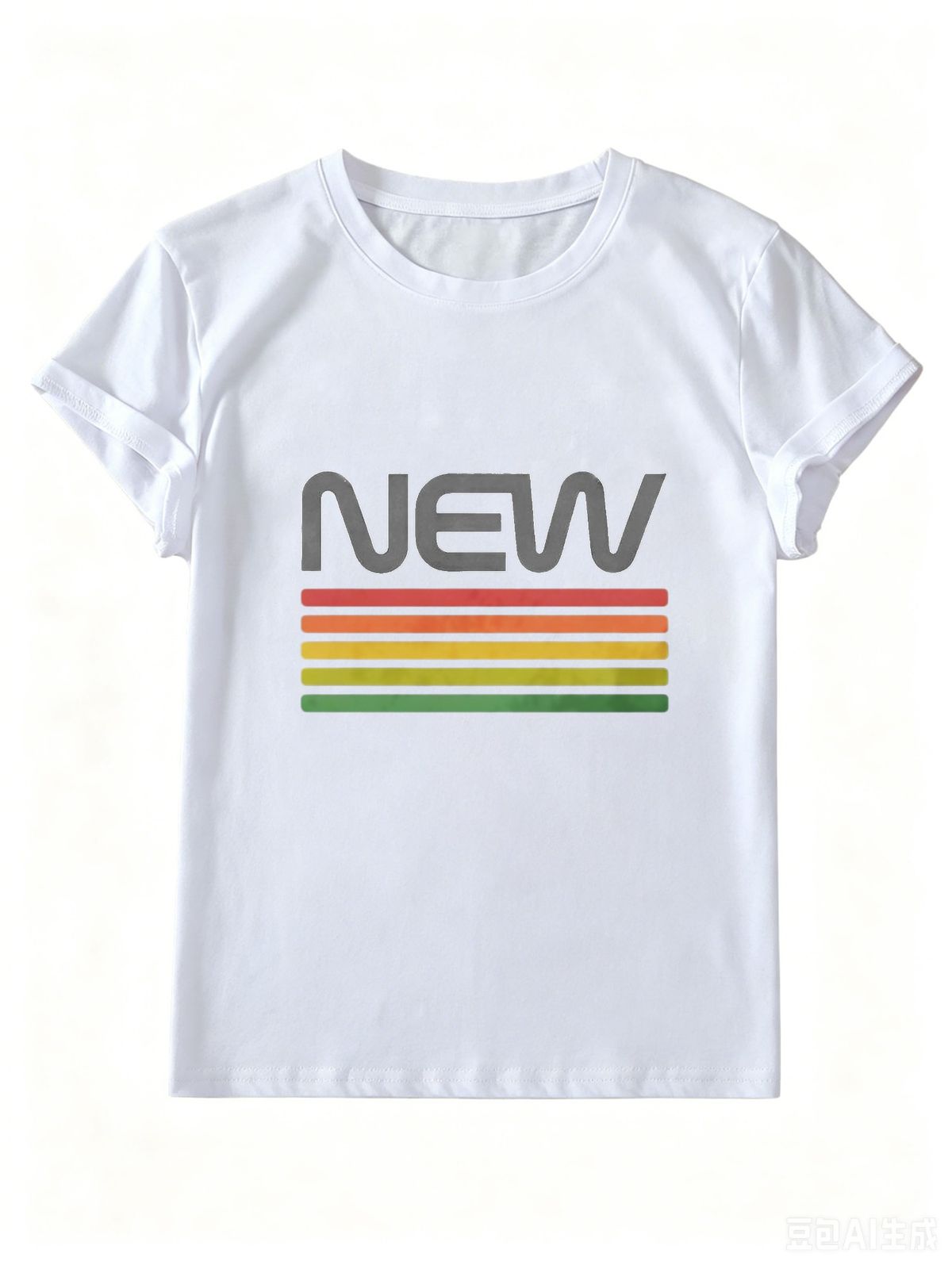 Women’s Casual Illustration Print Tee, Round Neck Short Sleeve Top, Comfortable Everyday Spring & Summer Wear_ecoleips.com