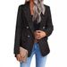 2025 New Autumn Women's Coarse Woolen Suit Jacket Fashionable Casual Top Pocket_ecoleips.com