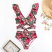 Women's Clothing Swimsuit Flower Printed Rotating Strap Women's Two Piece Bikini Swimsuit_ecoleips.com