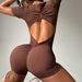 Women's Clothing Fitness Suit With Backless Buttocks And Slimming Running Shorts Without Chest Pads For Sports Body Training Seamless Yoga Suit_ecoleips.com