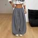 Y2K American Style Street Style Sweatpants Women's High Waist Loose Pleated Wide Leg Casual Sports Pants_ecoleips.com