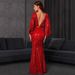 2025 New European And American Bridal Summer Dress, Sexy Slit Sequin Long Floor-Length Evening Gown_ecoleips.com