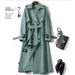 Women's Mid-length Trench 2026 Spring And Autumn New Korean Popular British Style Over-the-knee Coat For Petite Women_ecoleips.com