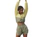 2025 European American Foreign Trade Summer New Women's Sportswear Pullover Top And Casual Shorts Set_ecoleips.com