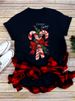 European And American Cross-border Foreign Trade Clothing Christmas Santa Claus Round-neck Printed Women's Short-sleeve_ecoleips.com