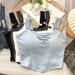 Printed Camisole Base Vest With Chest Pads, Slimming Gathered Top, Wearable Outside, Sexy Sleeveless Top_ecoleips.com