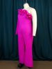 Women's Clothing One Shoulder Oblique Collar Ruffle Jumpsuit High Waist Casual Tights Jumpsuit_ecoleips.com