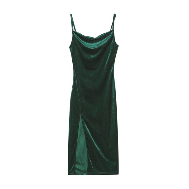 European And American Style Women's New Spring And Summer Fashionable And Sexy Slim Fit Slit Strap Dress For Women_ecoleips.com