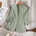 European American Cross-border Trade Thin Blazer For Women, High-end And Elegant Mid-sleeve Suit, In Stock_ecoleips.com