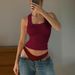 Summer Fashion U Neck Solid Color Women's Racerback Crop Top Style Slim Fit Hot Girl Clothing_ecoleips.com