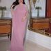 Verve Trade Muslim Celebrity Style Elegant Sequin Cape Batwing Sleeve Inner Tube Top Dress Two Pieces_ecoleips.com