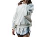 Women's Heavyweight Round Neck Sweatshirt - Autumn Winter Loose Fit Casual Pullover With Stylish Letter Print_ecoleips.com
