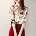 Women's Clothing Chain Print Shirt Spring New Chiffon Tops Women Basic Women's Shirt_ecoleips.com