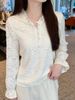 K Heavy Industry Hooded Long Sleeved Lace Shirt For Women, Unique And Beautiful New Style, With Inner Lining And Bottom Layer Top_ecoleips.com