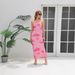 2025 New European American Foreign Trade Women's Fashion Sexy Sweet And Spicy Style Off-Shoulder Mesh Printed Long Strap_ecoleips.com