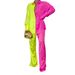 Women's Clothing Fashion Satin Color Matching Loose Button Elastic Pants Casual Women's Suit_ecoleips.com