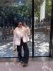 Faux Fur Coat Women's Short Blazer V-Neck Winter Jacket Fashionable Vegan Fur Outerwear With Pockets_ecoleips.com