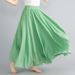 K Artistic Plus Size Half Skirt With Elastic Waistband A-line Skirt, Long Style, Solid Color, Ethnic Style, Big Swing Skirt_ecoleips.com