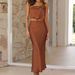New Fashion Suit Women's Half Skirt Bridesmaid Dress Elegant Acetate Satin Gown One-Shoulder Short Top_ecoleips.com