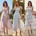 Women's Summer Floral Print Dress Spaghetti Strap Long Fairy Cinching Waist Fishbone Design Travel Vacation Dress_ecoleips.com