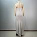 Women’s Clothing Hot Style Halter Neck Mesh See Through Sequins Heavy Pearl Hip Sexy Polar Evening Dress_ecoleips.com