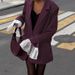 K New Temperament Striped Suit Jacket With Women's Design Sense, Lace Flared Sleeves, Loose Casual Small Suit_ecoleips.com