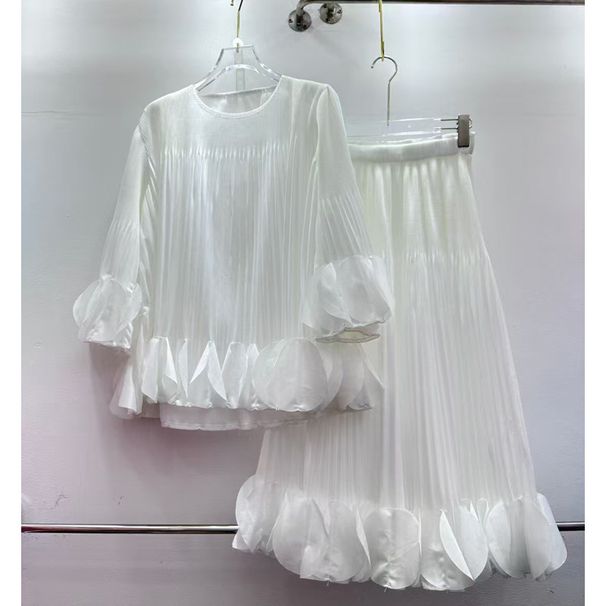 Youthful Elegant Fashionable Women's Summer 2025 New Loose Casual Stylish Top And Skirt Two-Piece Set_ecoleips.com