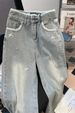 Lace Flower Bow Jeans New Autumn And Winter High Waist And Thin Wide Leg Trousers Royal Sister Style Fashionable_ecoleips.com