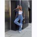 Women's Flared Denim Jeans – Trendy Wide-Leg Cotton Pants For Autumn Classic Washed Blue Hue_ecoleips.com